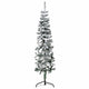 Vidaxl kunstkerstboom half met sneeuw smal 150 cm