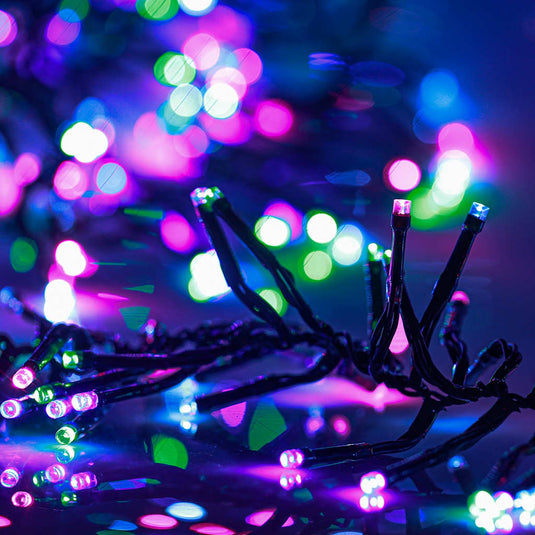 Vidaxl lichtslinger cluster met 3000 led's pastel meerkleurig pvc