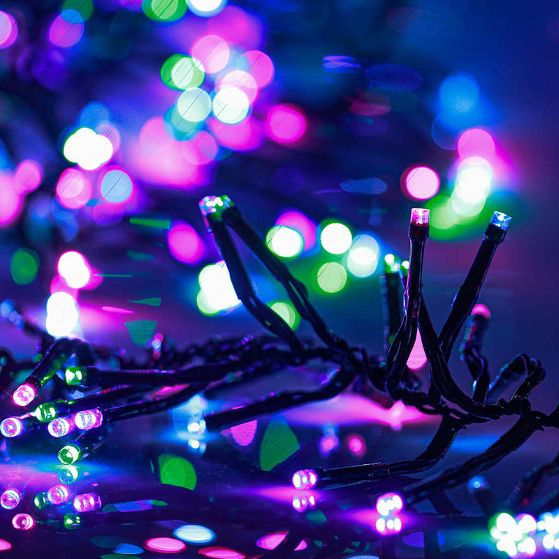 Afbeelding laden in galerijviewer, Vidaxl lichtslinger cluster met 3000 led's pastel meerkleurig pvc
