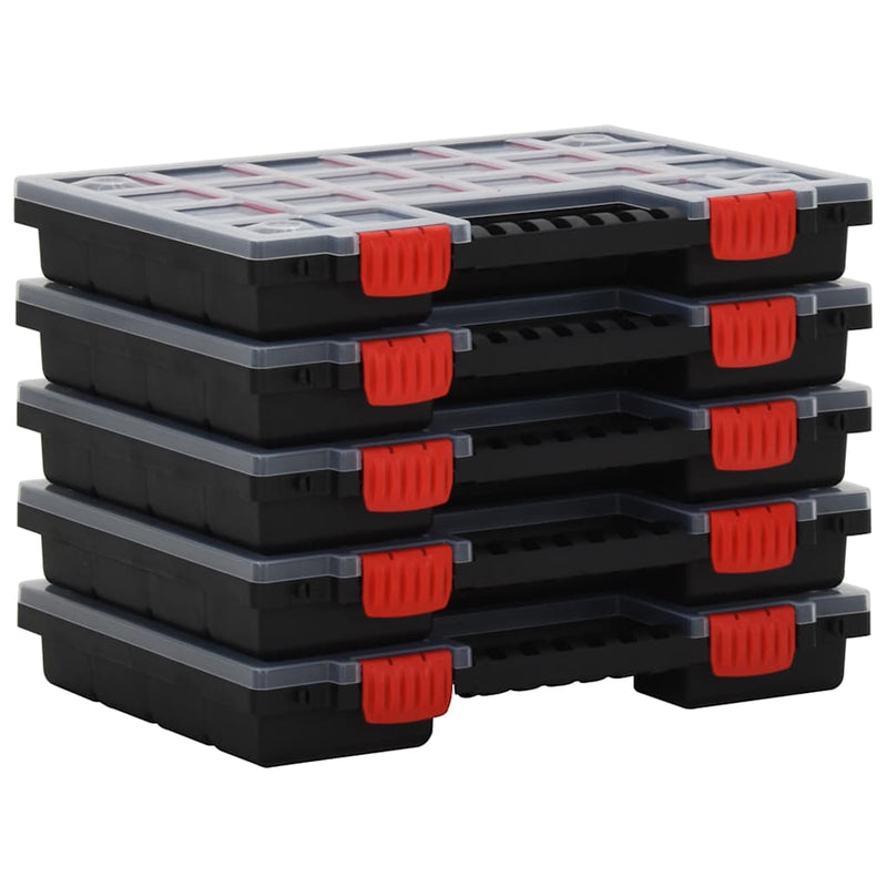 Afbeelding laden in galerijviewer, Vidaxl assortimentsdozen 5 st 34,5x25x5 cm polypropeen
