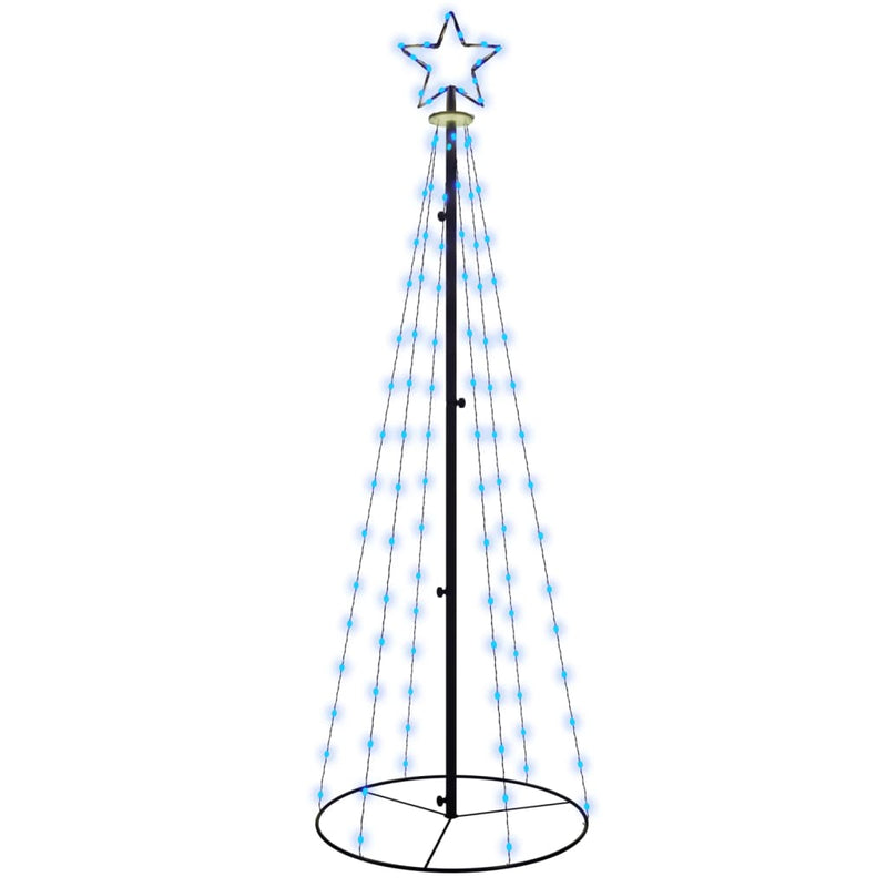 Afbeelding laden in galerijviewer, Vidaxl kegelkerstboom 108 led's 70x180 cm blauw
