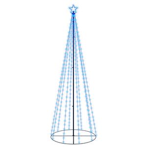 Vidaxl kegelkerstboom 310 led's 100x300 cm blauw