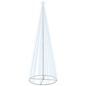 Vidaxl kegelkerstboom 732 led's koudwit 160x500 cm