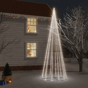 Vidaxl kegelkerstboom 732 led's koudwit 160x500 cm