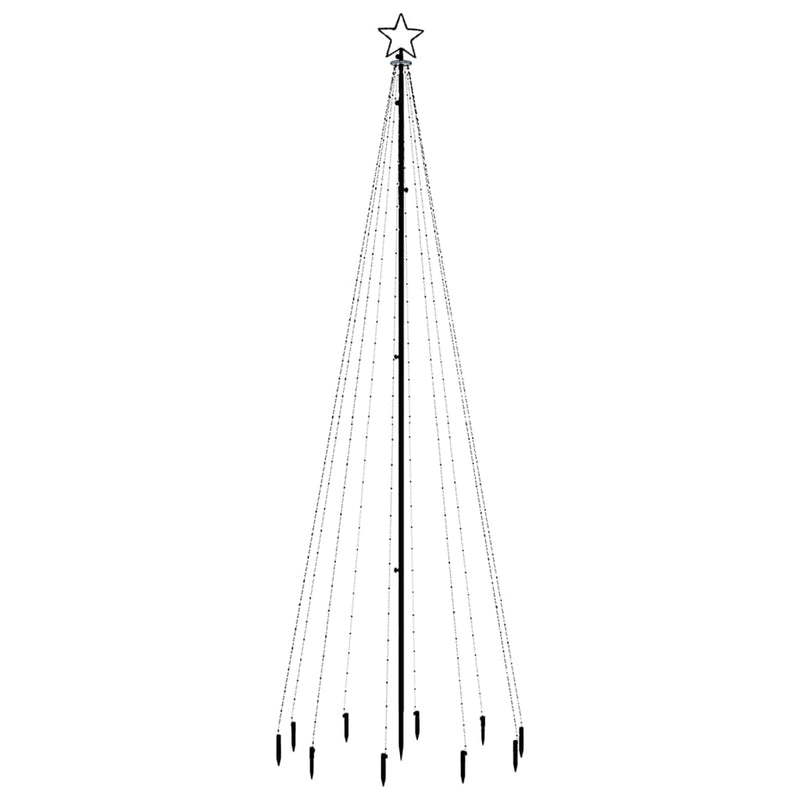 Afbeelding laden in galerijviewer, VidaXL Kerstboom met grondpin 310 LED's blauw 300 cm
