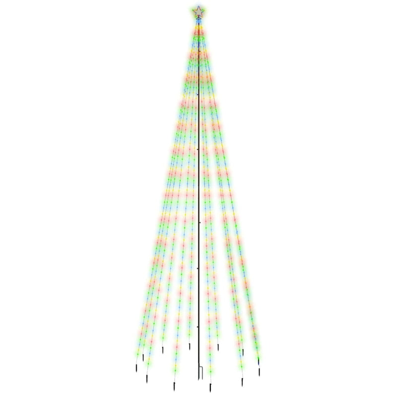 Afbeelding laden in galerijviewer, Vidaxl kerstboom met grondpin 732 led's meerkleurig 500 cm
