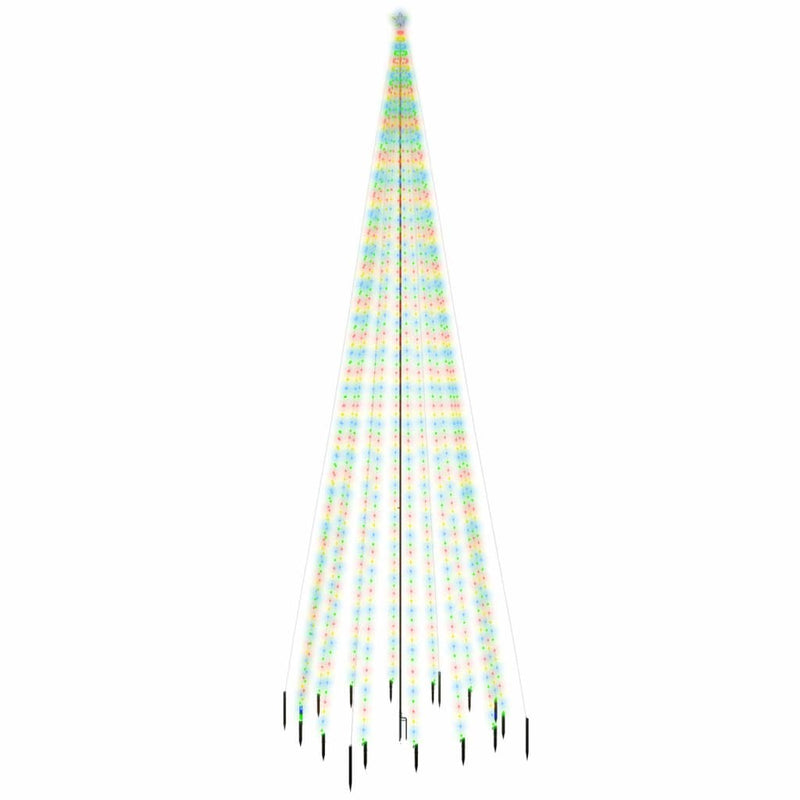 Afbeelding laden in galerijviewer, Vidaxl kerstboom met grondpin 1134 led's meerkleurig 800 cm
