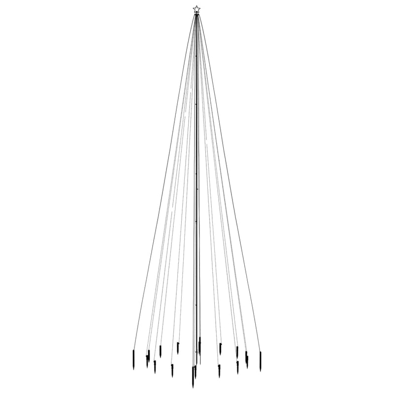 Afbeelding laden in galerijviewer, Vidaxl kerstboom met grondpin 1134 led's meerkleurig 800 cm
