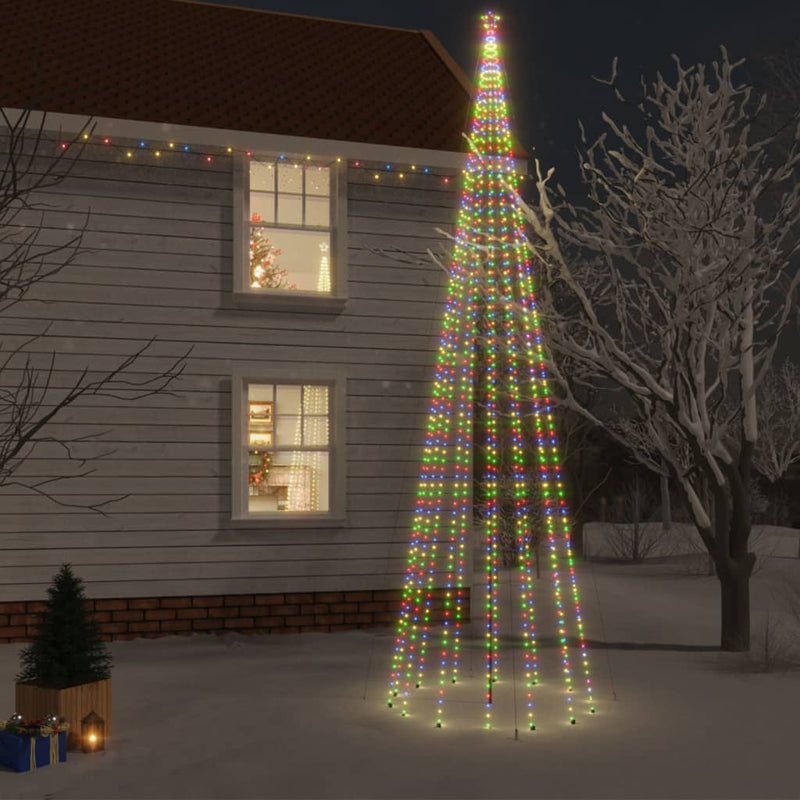 Afbeelding laden in galerijviewer, Vidaxl kerstboom met grondpin 1134 led's meerkleurig 800 cm
