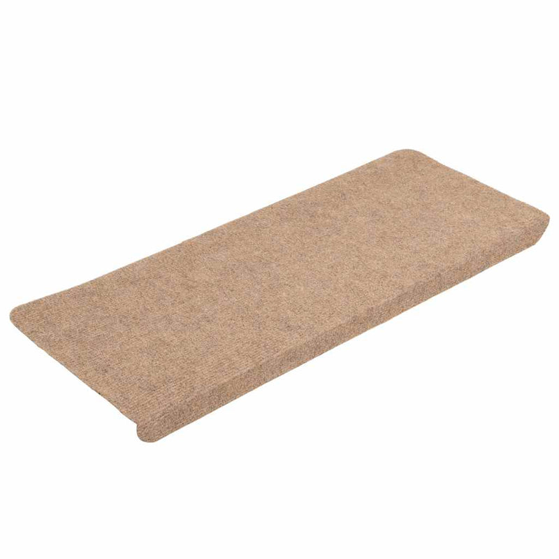 Afbeelding laden in galerijviewer, Vidaxl trapmatten zelfklevend 15 st 65x24,5x3,5 cm beige
