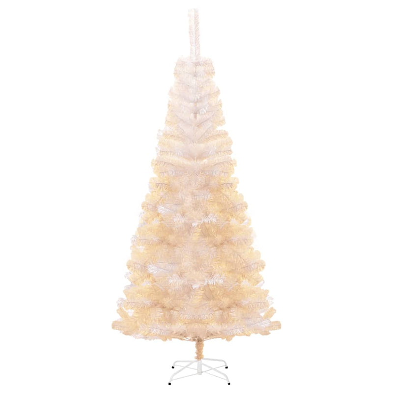 Afbeelding laden in galerijviewer, Vidaxl kunstkerstboom met iriserende uiteinden 210 cm pvc wit
