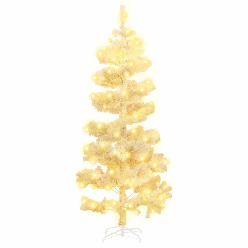 Afbeelding laden in galerijviewer, Vidaxl kunstkerstboom met verlichting en standaard 180 cm pvc wit
