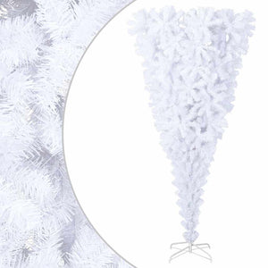 Vidaxl ondersteboven kunstkerstboom pvc, steel wit