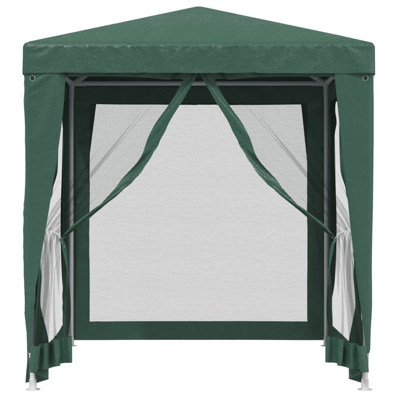 Afbeelding laden in galerijviewer, Vidaxl partytent met 4 mesh zijwanden 2x2 m hdpe groen
