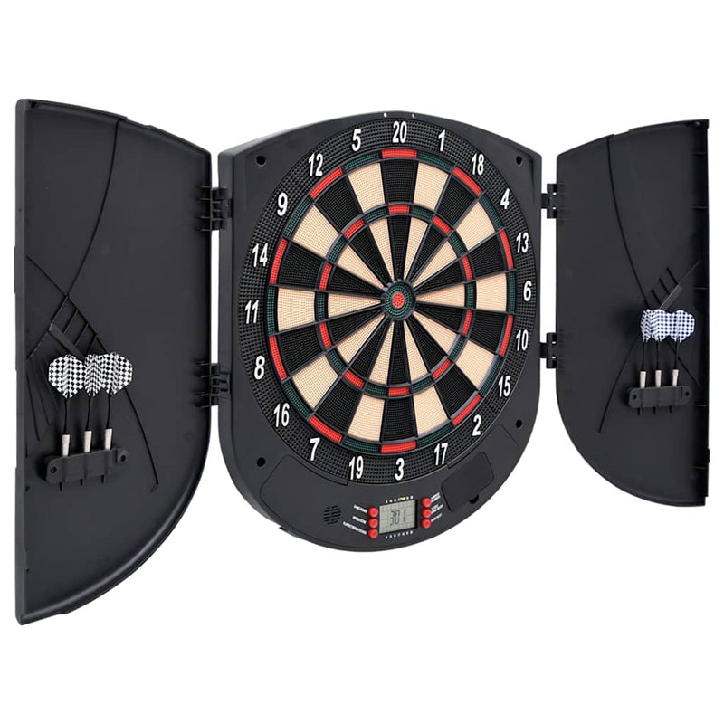 Afbeelding laden in galerijviewer, Vidaxl dartbord elektrisch met darts polypropeen zwart
