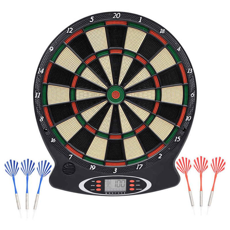 Afbeelding laden in galerijviewer, Vidaxl dartbord elektrisch met darts polypropeen zwart
