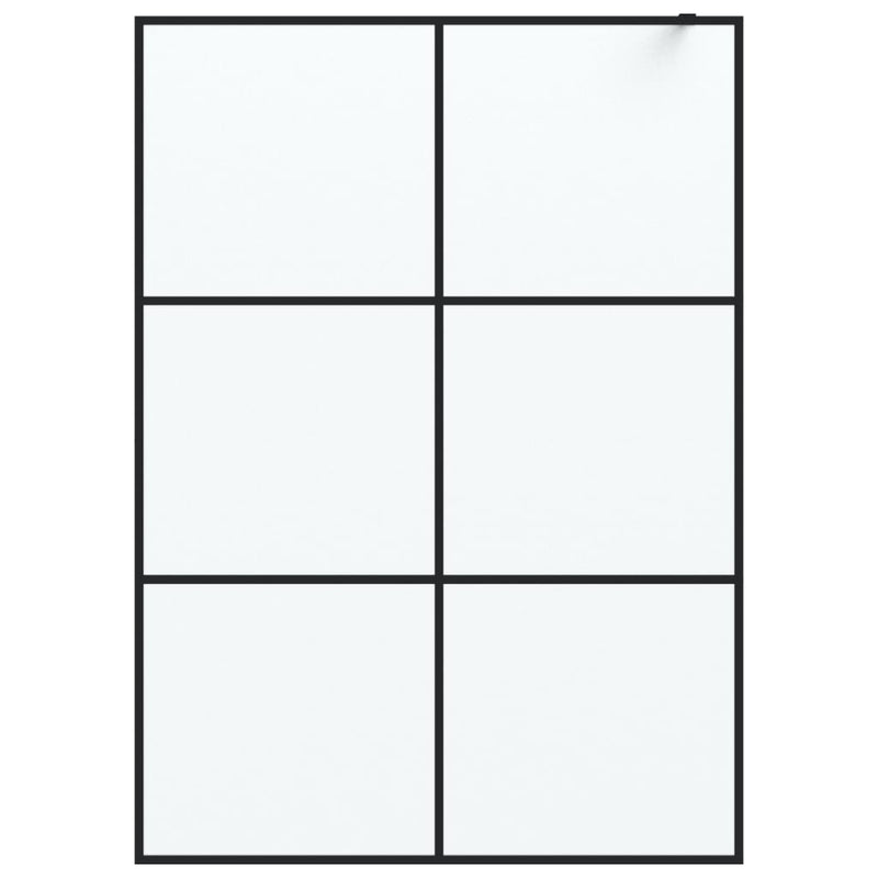 Afbeelding laden in galerijviewer, VidaXL Inloopdouchewand 140x195 cm mat ESG-glas zwart

