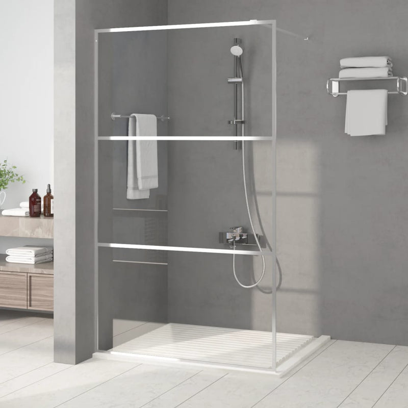 Afbeelding laden in galerijviewer, VidaXL Inloopdouchewand 115x195 cm transparant ESG-glas zilverkleurig
