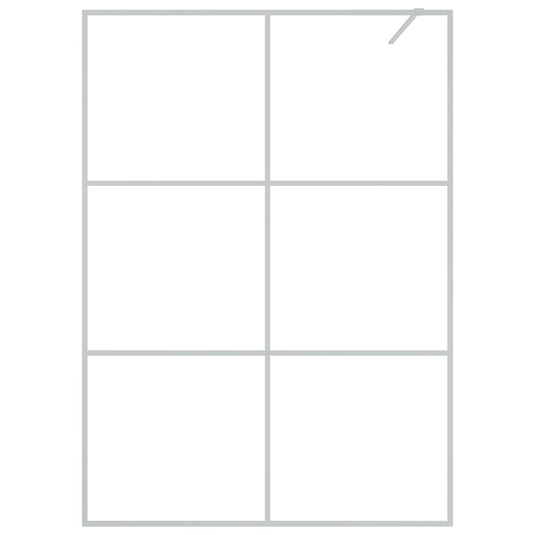 VidaXL Inloopdouchewand 140x195 cm transparant ESG-glas zilverkleurig