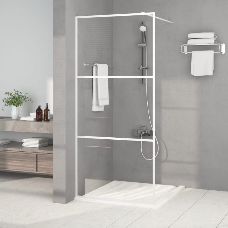 Afbeelding laden in galerijviewer, Vidaxl inloopdouchewand 90x195 cm transparant esg-glas wit
