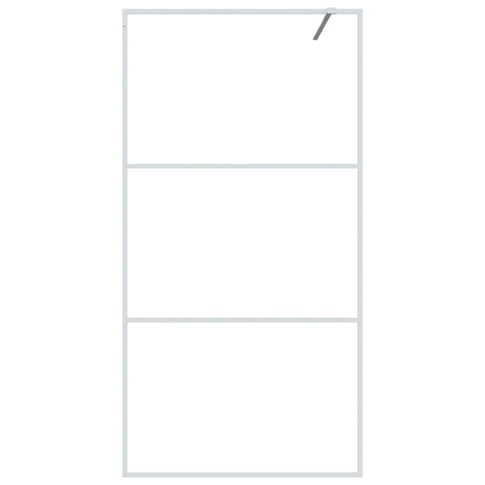 Vidaxl inloopdouchewand 100x195 cm transparant esg-glas wit