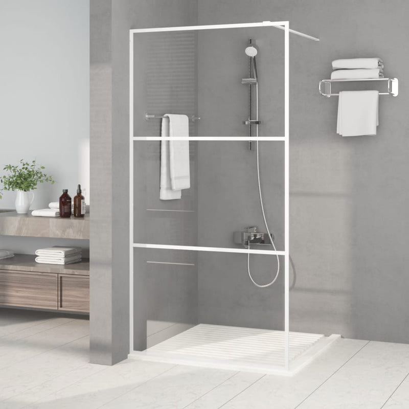 Afbeelding laden in galerijviewer, Vidaxl inloopdouchewand 100x195 cm transparant esg-glas wit
