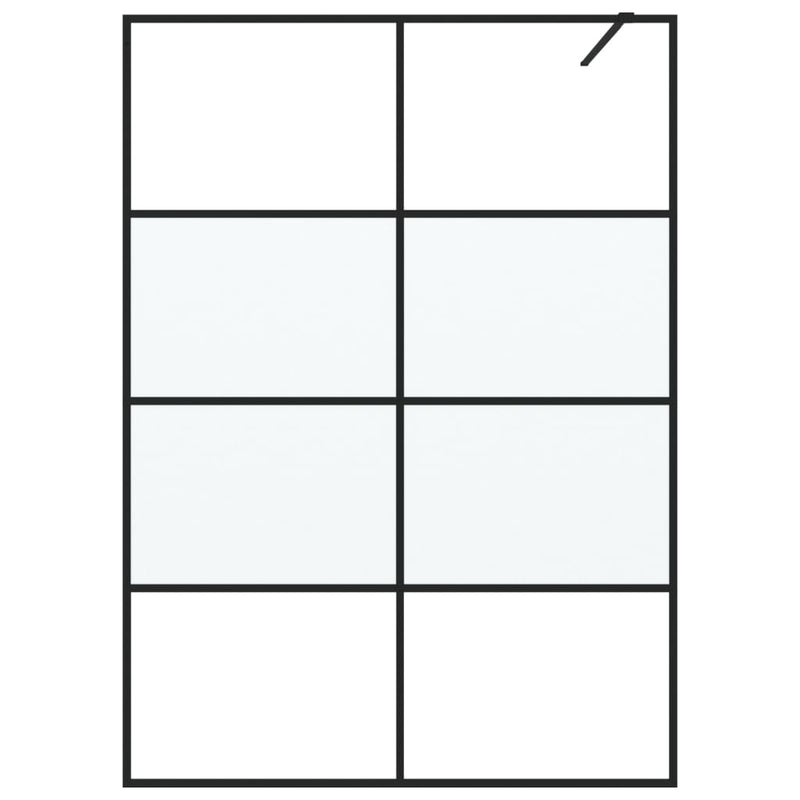 Afbeelding laden in galerijviewer, VidaXL Inloopdouchewand 140x195 cm halfmat ESG-glas zwart
