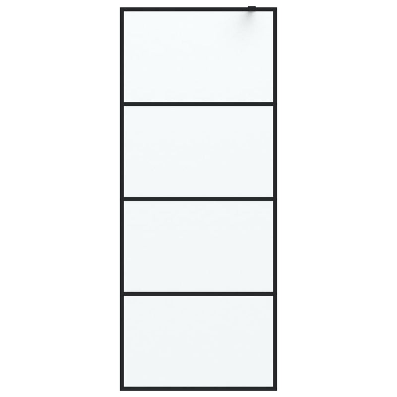 Afbeelding laden in galerijviewer, Vidaxl inloopdouchewand 80x195 cm mat esg-glas zwart
