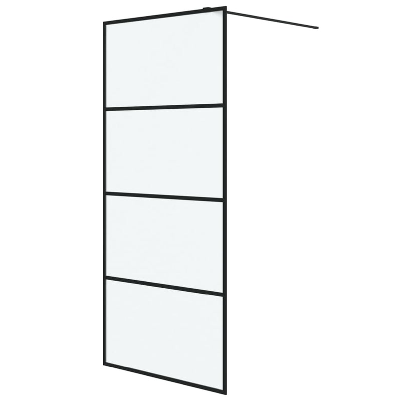 Afbeelding laden in galerijviewer, Vidaxl inloopdouchewand 90x195 cm mat esg-glas zwart
