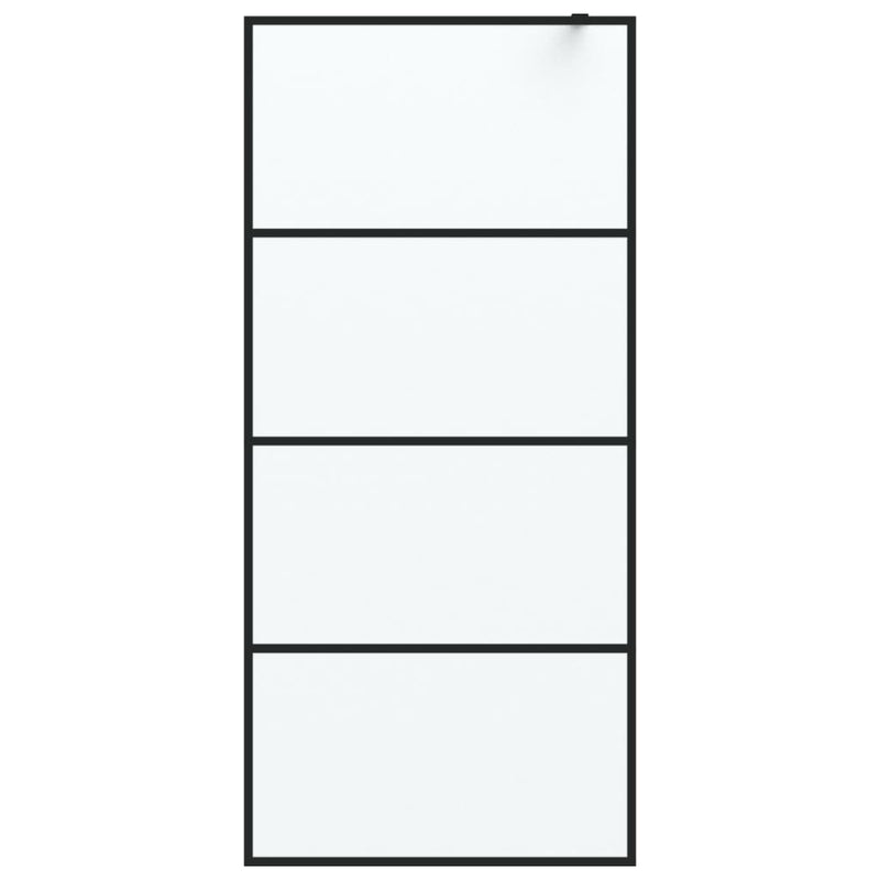 Afbeelding laden in galerijviewer, Vidaxl inloopdouchewand 90x195 cm mat esg-glas zwart
