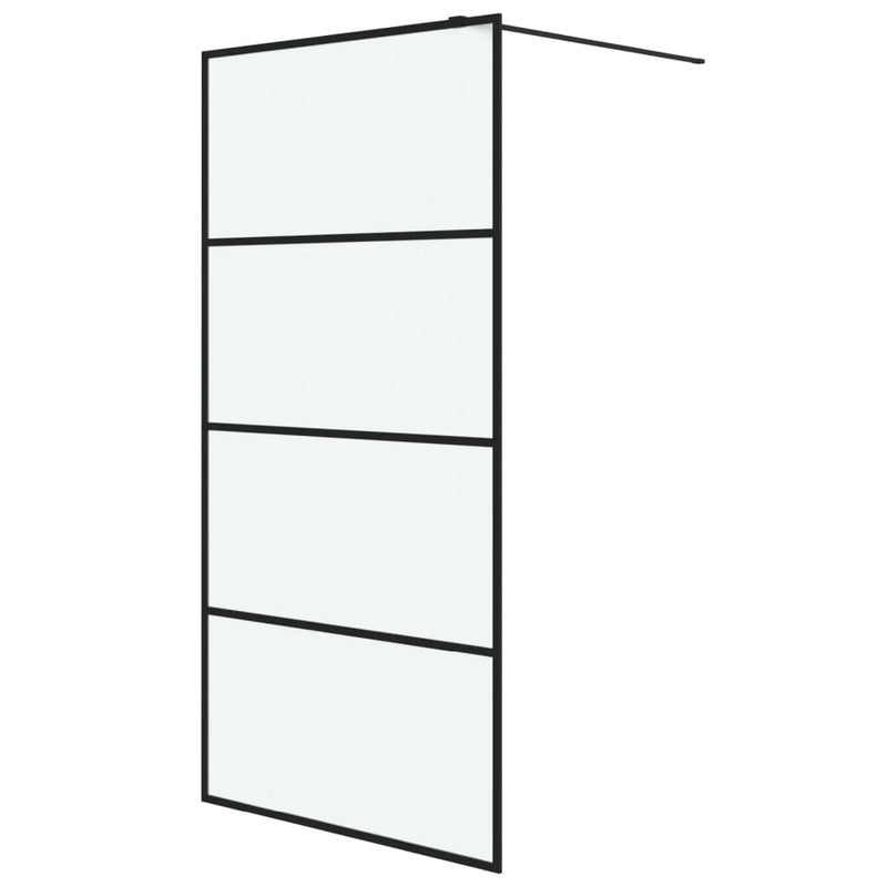 Afbeelding laden in galerijviewer, Vidaxl inloopdouchewand 100x195 cm mat esg-glas zwart
