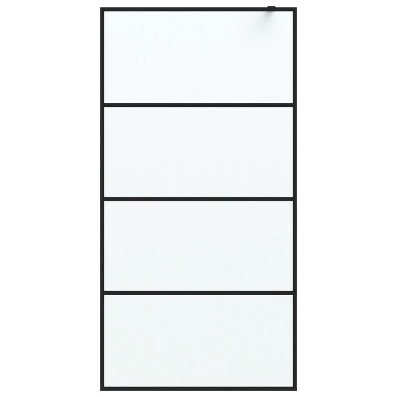 Afbeelding laden in galerijviewer, Vidaxl inloopdouchewand 100x195 cm mat esg-glas zwart
