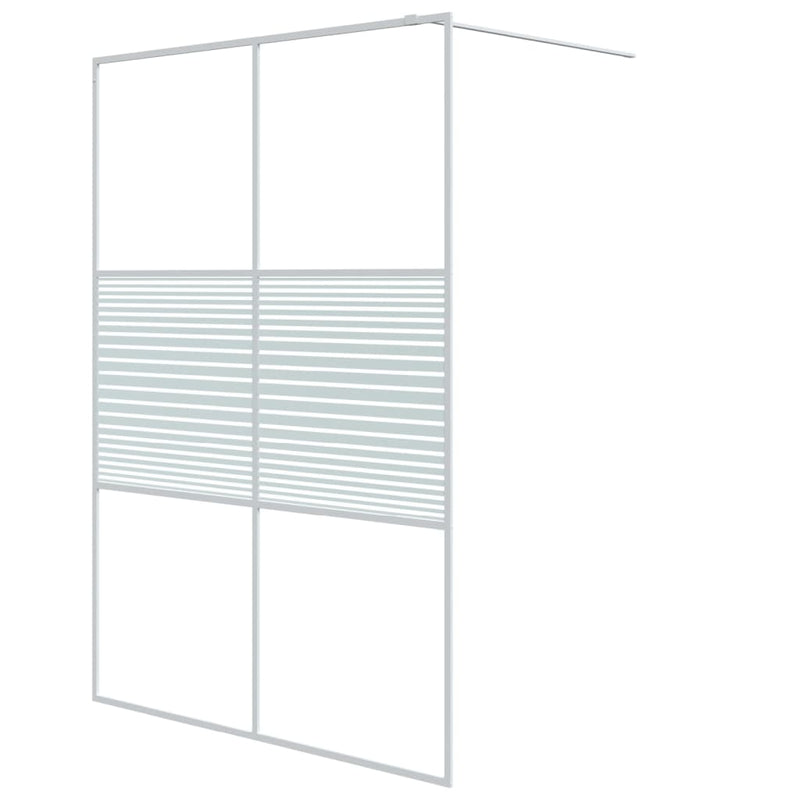 Afbeelding laden in galerijviewer, VidaXL Inloopdouchewand 140x195 cm transparant ESG-glas wit
