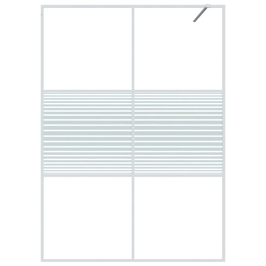 VidaXL Inloopdouchewand 140x195 cm transparant ESG-glas wit