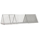 Vidaxl konijnenkooi grijs 302,5x80,5x71 cm gegalvaniseerd staal