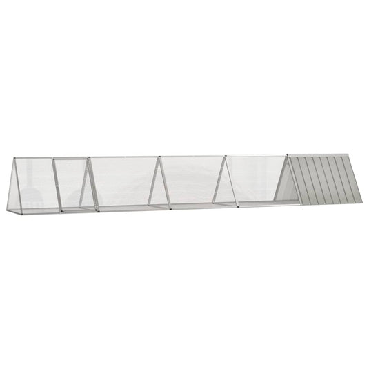 Vidaxl konijnenhok 504,5x80,5x71 cm gegalvaniseerd staal grijs