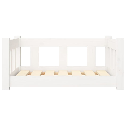 Vidaxl hondenmand 65,5x50,5x28 cm massief grenenhout wit
