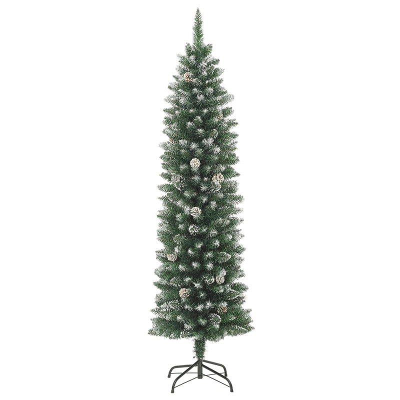 Afbeelding laden in galerijviewer, Vidaxl kunstkerstboom smal met standaard 210 cm pvc
