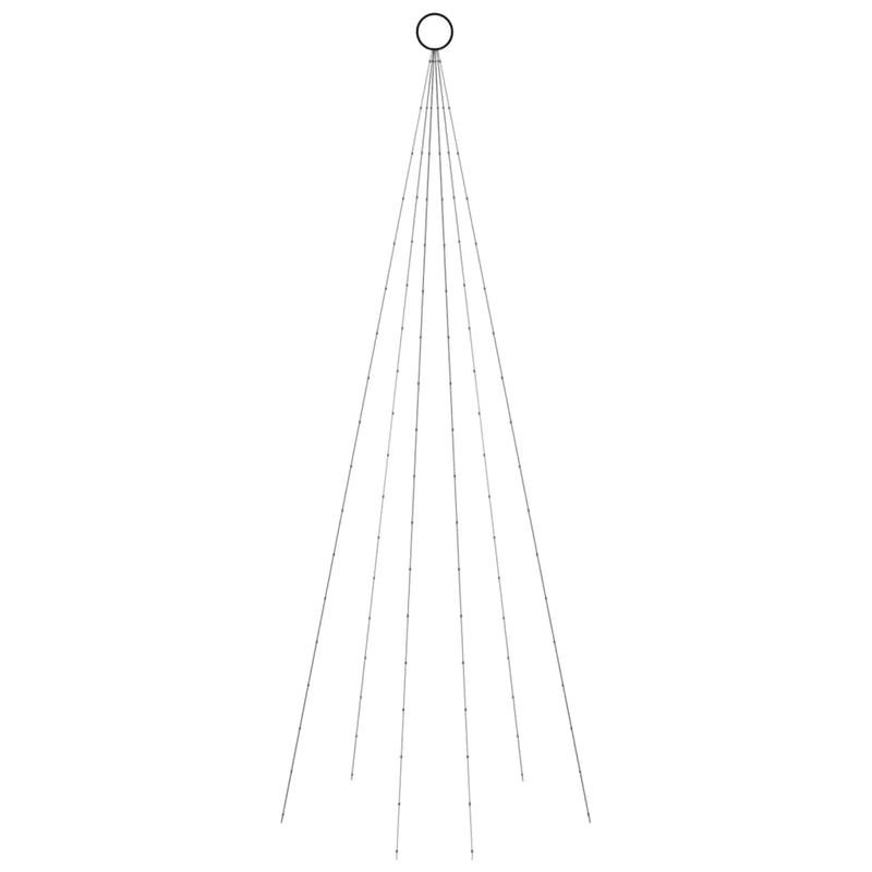 Afbeelding laden in galerijviewer, Vidaxl vlaggenmast kerstboom 108 led's warmwit 180 cm
