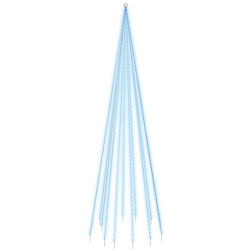 Afbeelding laden in galerijviewer, Vidaxl vlaggenmast kerstboom 732 led's blauw 500 cm
