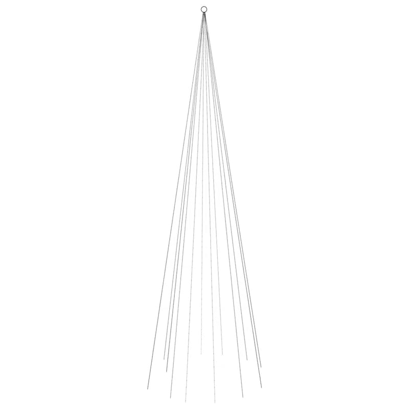 Afbeelding laden in galerijviewer, Vidaxl vlaggenmast kerstboom 732 led's blauw 500 cm
