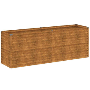 Vidaxl verhoogde tuinbak 196x50x69 cm cortenstaal
