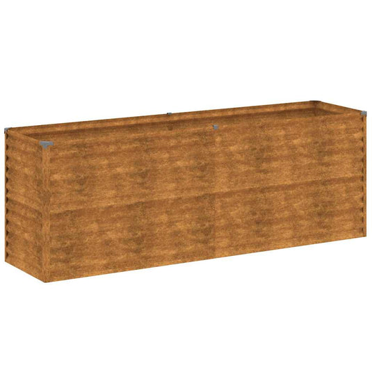 Vidaxl verhoogde tuinbak 196x50x69 cm cortenstaal