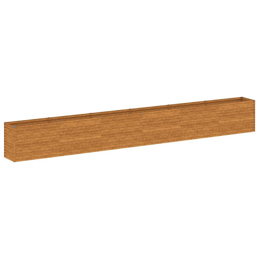 Vidaxl verhoogde tuinbak 578x50x69 cm cortenstaal