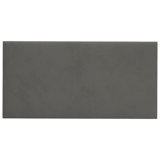 Vidaxl wandpanelen 12 st 2,16 m² 60x30 cm fluweel donkergrijs