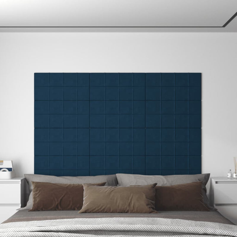 Afbeelding laden in galerijviewer, VidaXL Wandpanelen 12 st 2,16 m² 60x30 cm fluweel blauw
