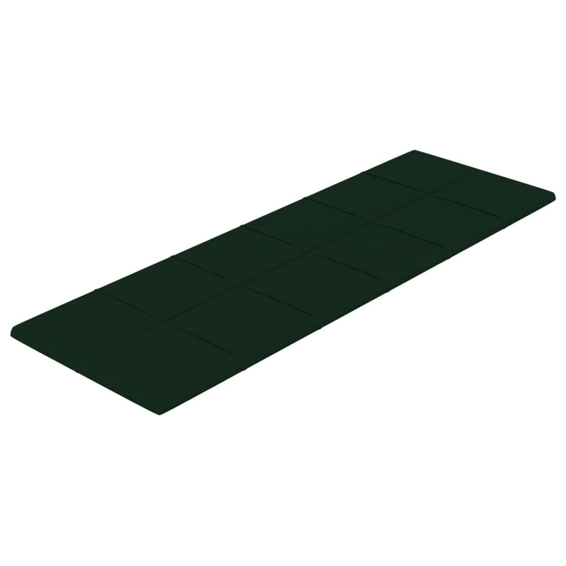 Afbeelding laden in galerijviewer, VidaXL Wandpanelen 12 st 3,24 m² 90x30 cm fluweel donkergroen
