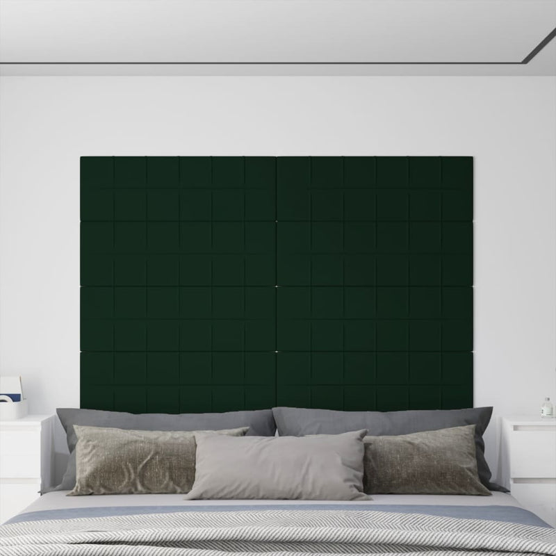 Afbeelding laden in galerijviewer, VidaXL Wandpanelen 12 st 3,24 m² 90x30 cm fluweel donkergroen
