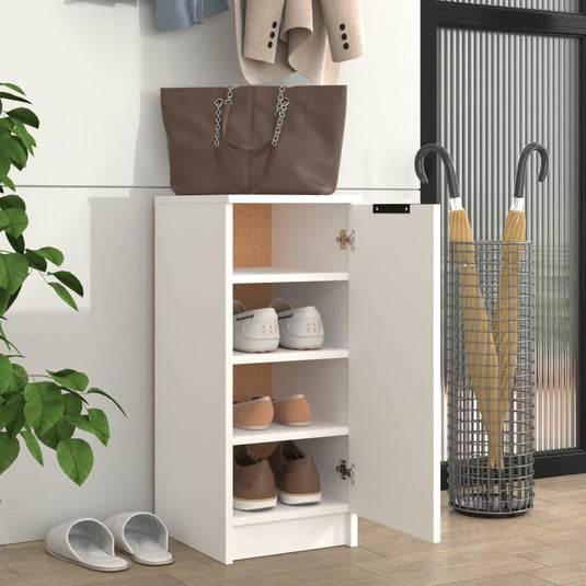 Vidaxl schoenenkast 30x35x70 cm bewerkt hout wit