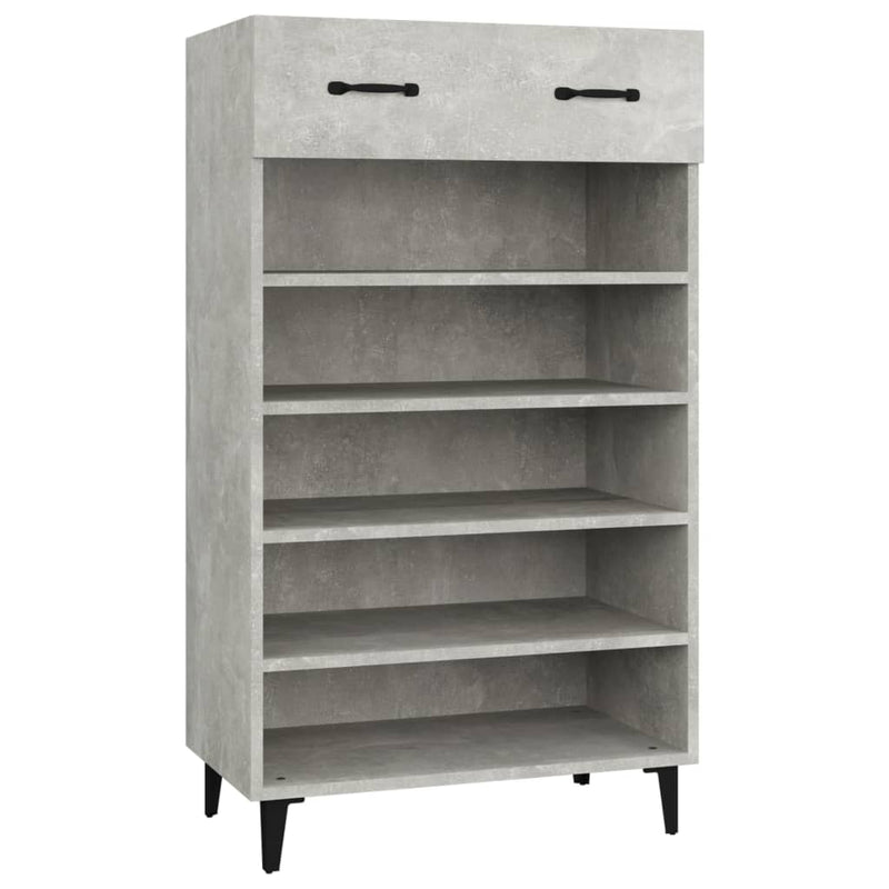 Afbeelding laden in galerijviewer, Vidaxl schoenenkast 60x35x105 cm bewerkt hout betongrijs

